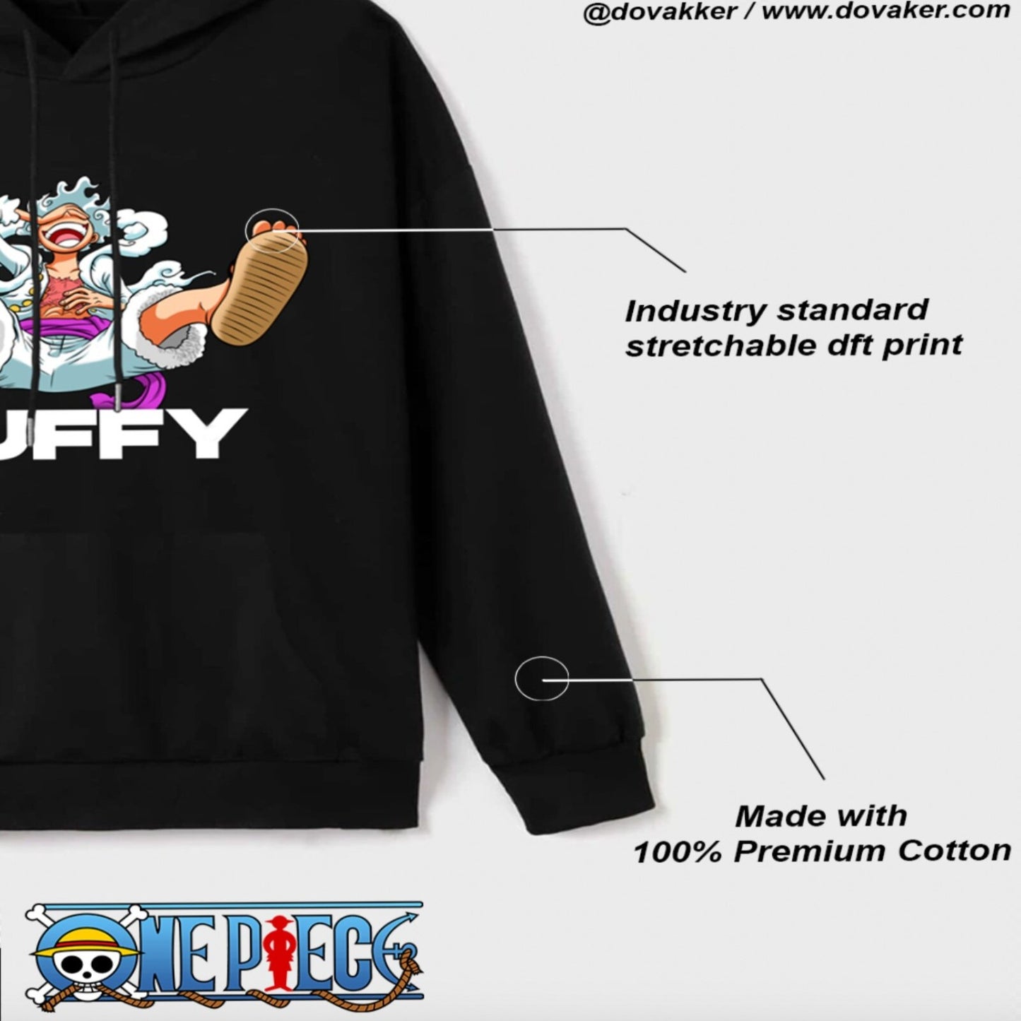 Luffy Gear 5 Premium Cotton Hoodie (Unisex)